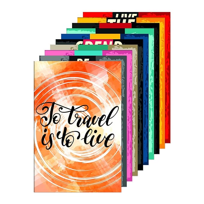 PRINTELLIGENT Quote and motivational poster set of 10 size (45 cm x 30 cm) d44