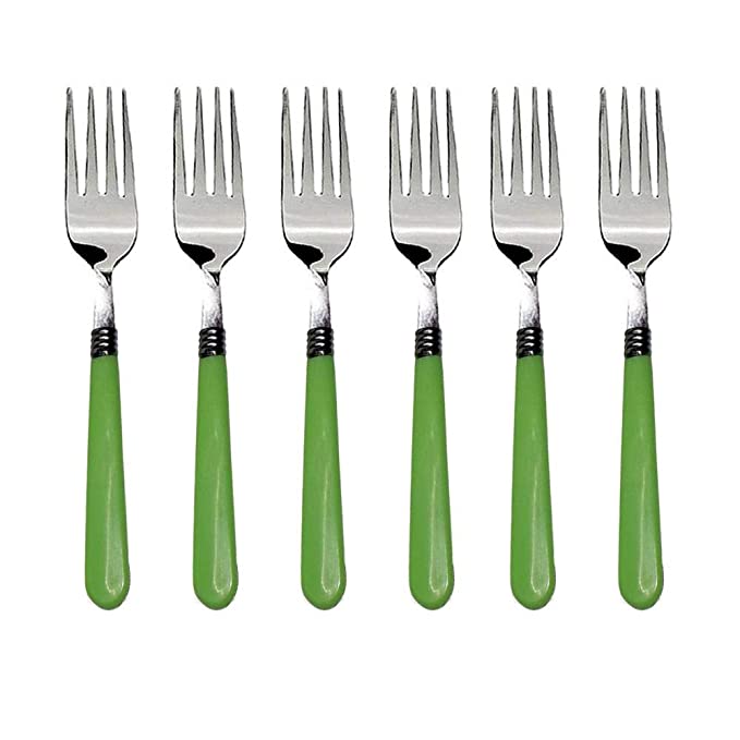 Vastate Stainless Steel Forks with Comfortable Grip Dining Fork Set of 6 Pcs