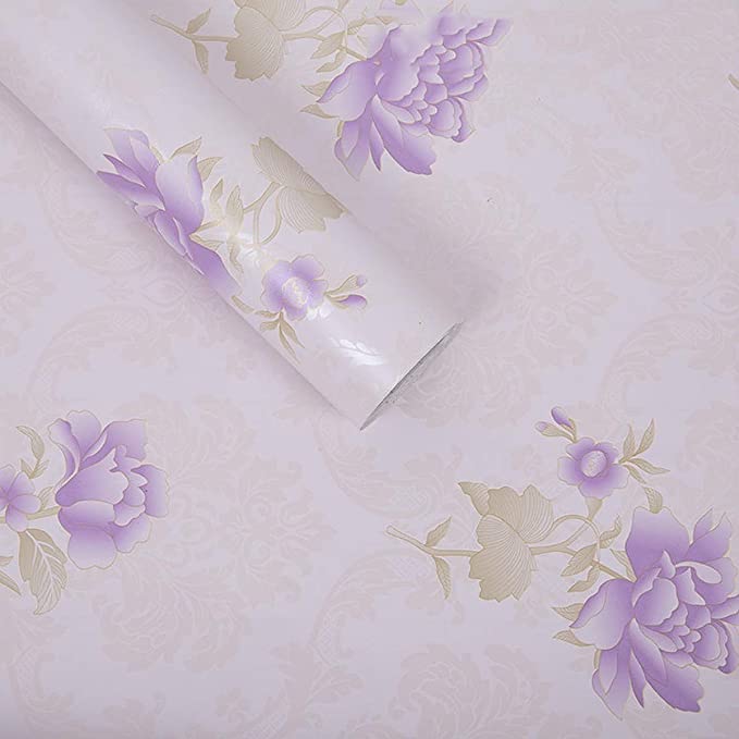 Wow Interiors PVC Self-Adhesive Flowers Wall Sticker, 45 x 200 cm, Multicolor Rose