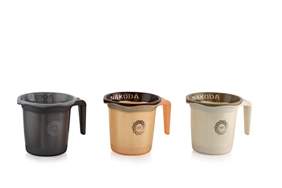 Nakoda plastic Pixel Mug 1500 Random, (Pack of 1), (Color May Vary), (15.4(D) x 14.5) cm, Plastic