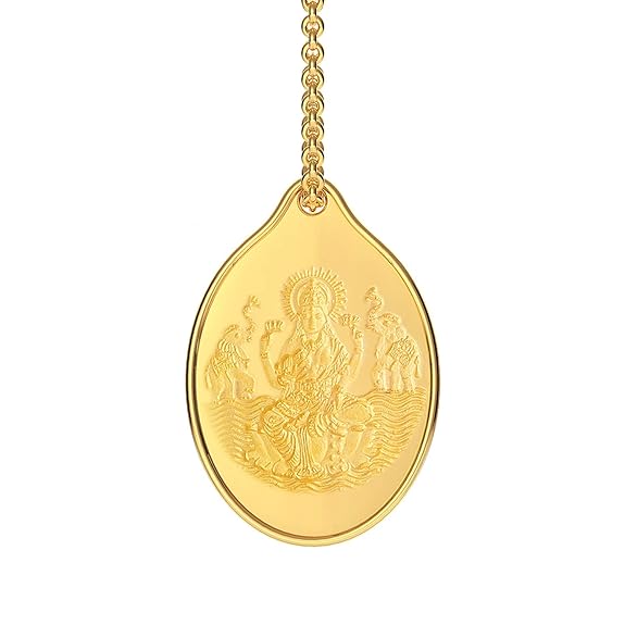 Malabar Gold & Diamonds 24k (999) 2 gms Yellow Gold Laxmi Coin Cum Pendant
