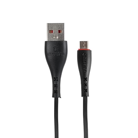 ZEBSTER Z-MC100 USB to Micro USB Cable, 2A Fast Charging Cable Compatible with Andorid/Tablets, 1 Meter Strong and Long Lasting Cable for Charge and Sync (Black)