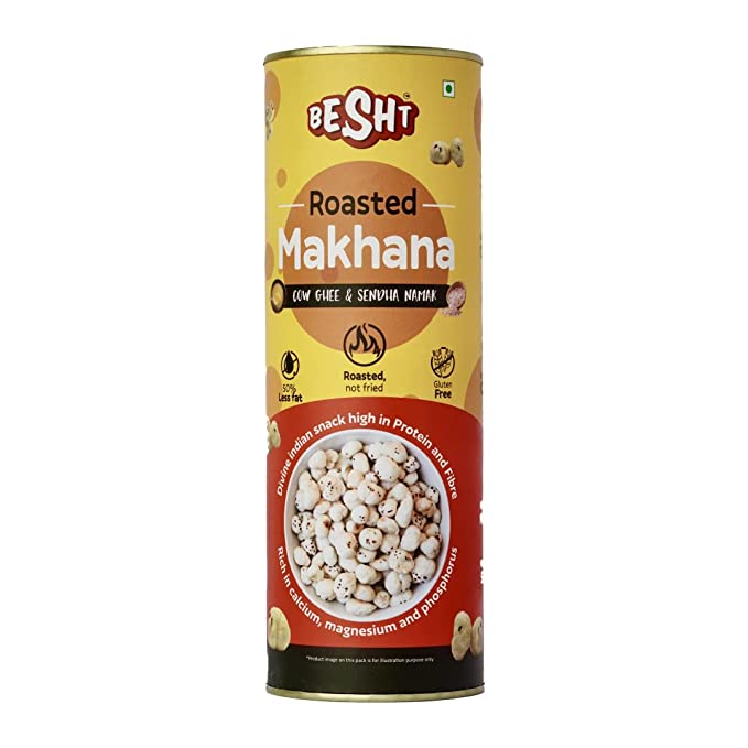 Besht Roasted Desi Ghee (Cow Milk) Sendha Namak Makhana ,65 Grams