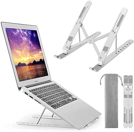 Stealodeal 7 Angles Adjustable Foldable Laptop Stand Compatible with MacBook, HP, Dell, Lenovo & All Other Notebook