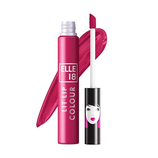Elle 18 Lit Lip, Matte Finish, Barn Red, 16 hrs Long Lasting Liquid Lipstick, Smudge and Transfer Proof Lipstick, One-stroke application, Quick Drying | 5.6 ml