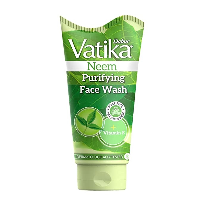 Dabur Vatika Neem Purifying Face Wash with Vitamin E |Dermatologically Tested|Paraben Free|Control Pimples - 150ml