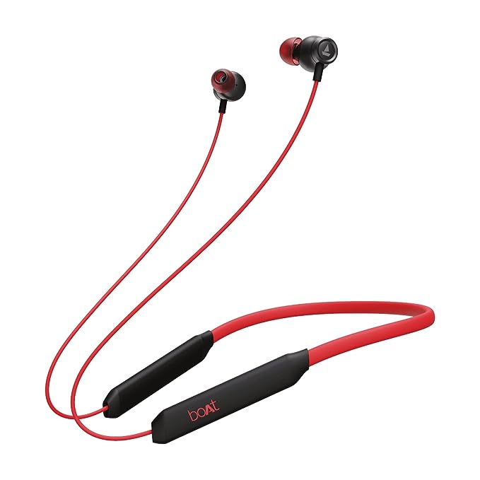 boAt Rockerz 205 Pro Bluetooth Wireless in Ear Earphones with Mic, Beast Mode, ENx Mode for Clear Voice Delivery, ASAP Charge, 10mm Drivers, IPX5, Bluetooth v5.2, 30HRS Playtime(Fiery Red)