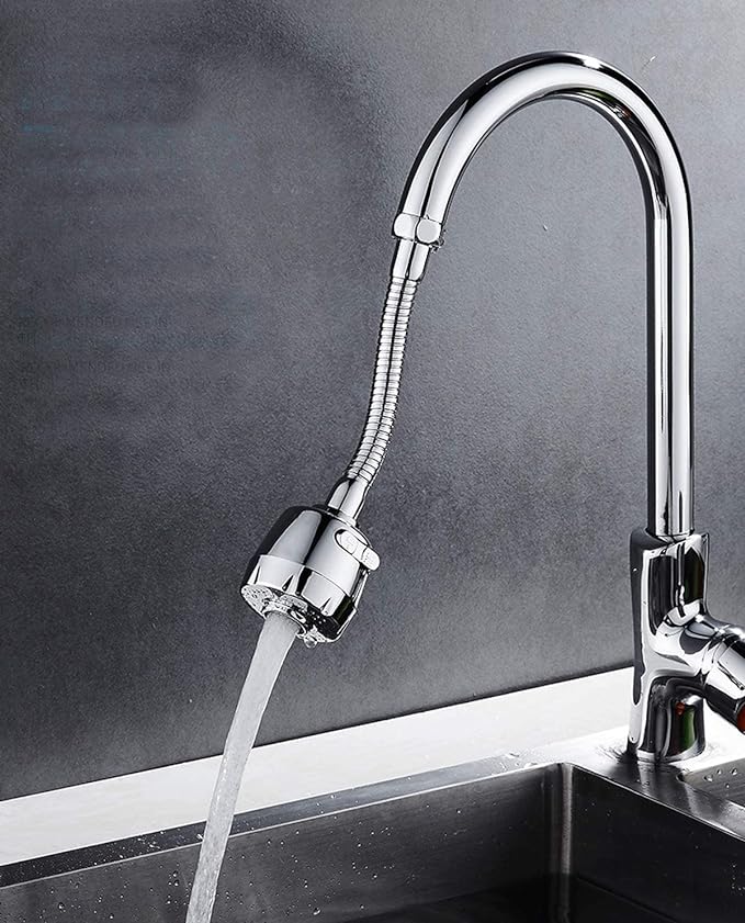 Styxon/Sink Faucet Sprayer Attachment 360 Rotatable Kitchen Tap Head Replacement,Anti-Splash Faucet Nozzle Head With Hose And Universal Connector, 19 X 4.9 X 2.2 CM, Silver