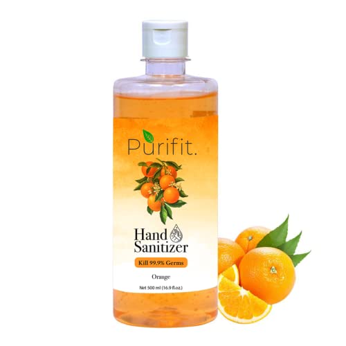 Purifit Pure And Safe Instant Hand Sanitizer Liquid Spray Orange Extracts With Glycerine For Home And Office Orange