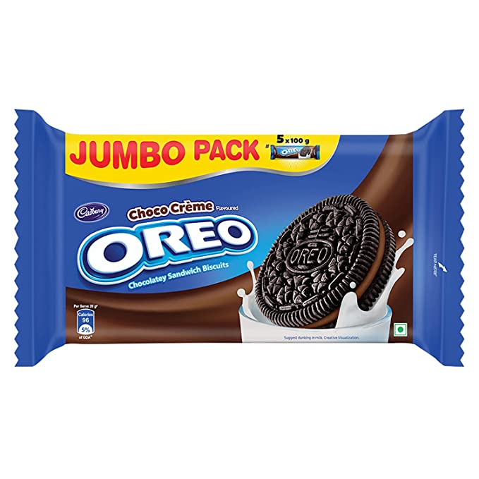 Cadbury Oreo Chocolate Creme Biscuit - Jumbo Pack 500g