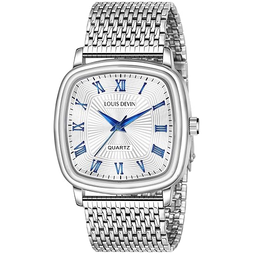 LOUIS DEVIN Mesh Steel Chain Analog Wrist Watch for Men (LD-G042)