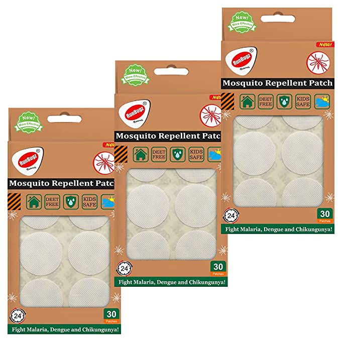 Runbugz Safe Natural Mosquito Repellent Patches for Kids|30 Patches-WHIK3