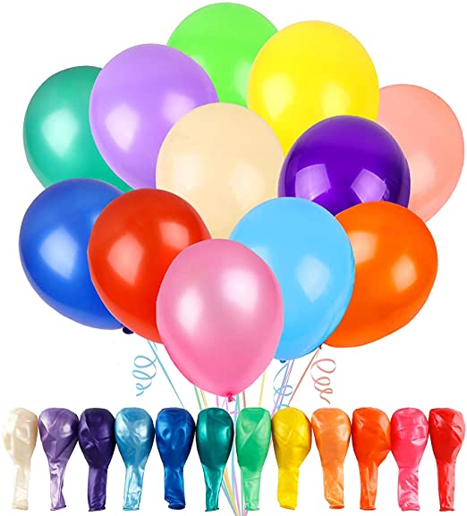 AMFIN® (Pack of 25) Latex Balloons / Latex Balloon for Birthday / Decoration for Birthday Balloon for Birthday / Latex Balloon for Birthday Decoration - Multi