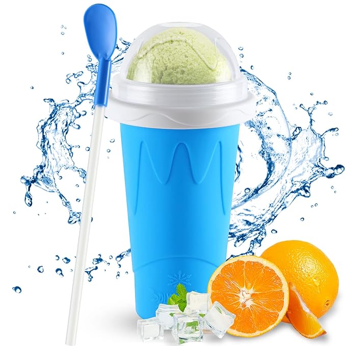Tgosomt Slushie Maker Cup, Cool Stuff Things Gadgets, Magic Quick Frozen | Slushy Cup for Juice Milk Ice Cream, Stocking Stuffers, White Elephant Gift