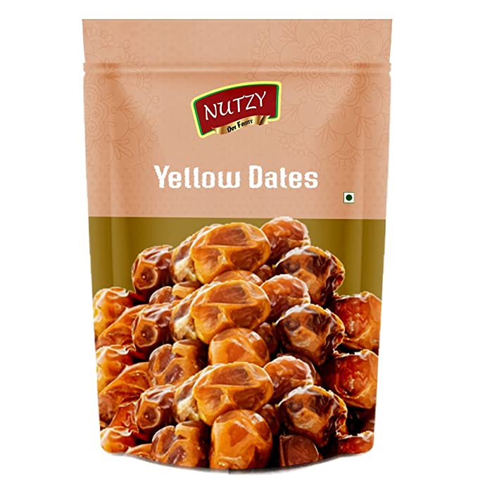 Nutzy Premium Dates (Yellow Dates/ Peela Khajoor, 250g)