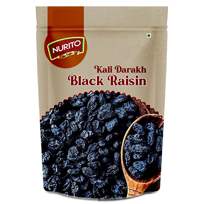 Nurito Premium Raisins (Black Raisins/ Kali Darakh, 200g)