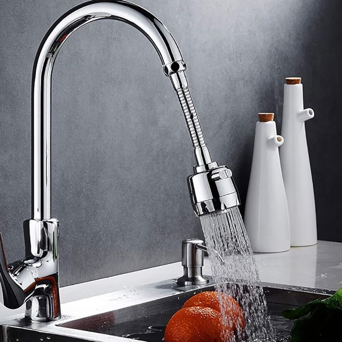 [Apply Coupon] - Styxon Sink Faucet Sprayer Attachment 360 Rotatable Kitchen Tap Head Replacement,Anti-Splash Faucet Nozzle Head with Hose and Universal Connector | 19 X 4.9 X 2.2 CM | Silver