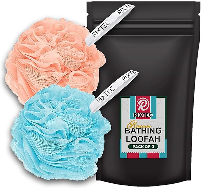 RIXTEC Premium bathing loofah body for men and women (PACK OF 2)
