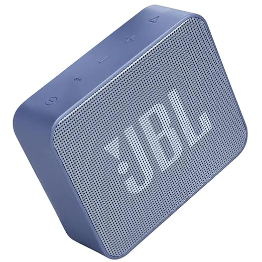 JBL Go Essential with Rich Base, Wireless Ultra Portable Bluetooth Speaker, Vibrant Colors, Waterproof, Type C (Without Mic, Blue)