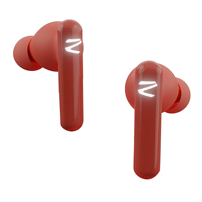Zebronics Sound Bomb G1 Gaming Bluetooth True Wireless Stereo in Ear Earbuds, 50Ms Low Latency, AAC Support, Flash Connect, Deep Bass, Splash Proof, Voice Assistant, Bt V5.0 with Mic (Red)