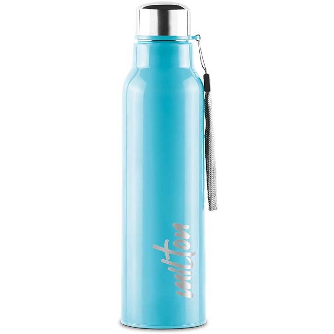 Milton Steel Fit 900 Insulated Stainless Steel Water Bottle, 1 Piece, 630 ml, Light Blue | Easy Grip | Leak Proof |School | Office | Gym | Hiking | Treking | Travel Bottle