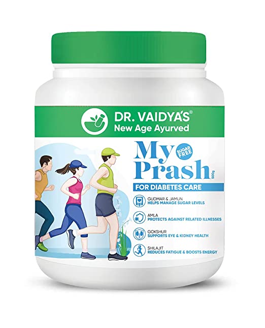 Dr. Vaidya's My Prash Sugar-free Chyawanprash for Diabetes Care, Gluten-free, Daily Energy & Immunity Booster, 50+ Ayurvedic, Natural Herbs 500 g - Pack of 1