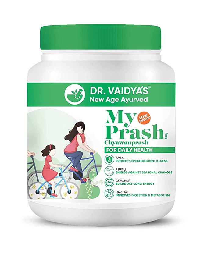 DR. VAIDYA'S new age ayurveda My Prash Chyawanprash for Daily Health, Everyday Immunity Booster,Stamina & Energy, Ayurvedic, Natural Herbs, All Age Groups, Rich in Antioxidants, Anti-aging (500 g)