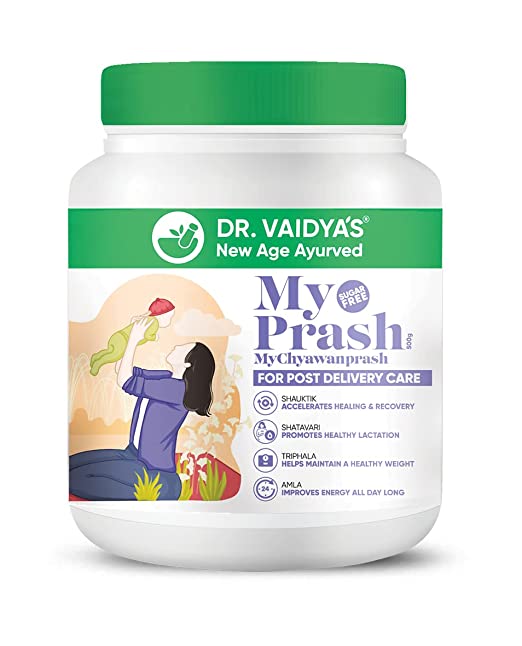 DR. VAIDYA'S new age ayurvedas MyPrash Chyawanprash for Post Delivery Care | Sugarfree | Post-Pregnancy Recovery & Lactation | Boosts Immunity & Energy | Weight Management | 500 g (Pack of 1)