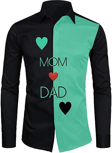 Niza Fashion Men's Premium Digital Printed Unstitched Shirt Fabric for Men PolyBlend Material 2.25m Shirt Piece Cloth(MOMDAD)