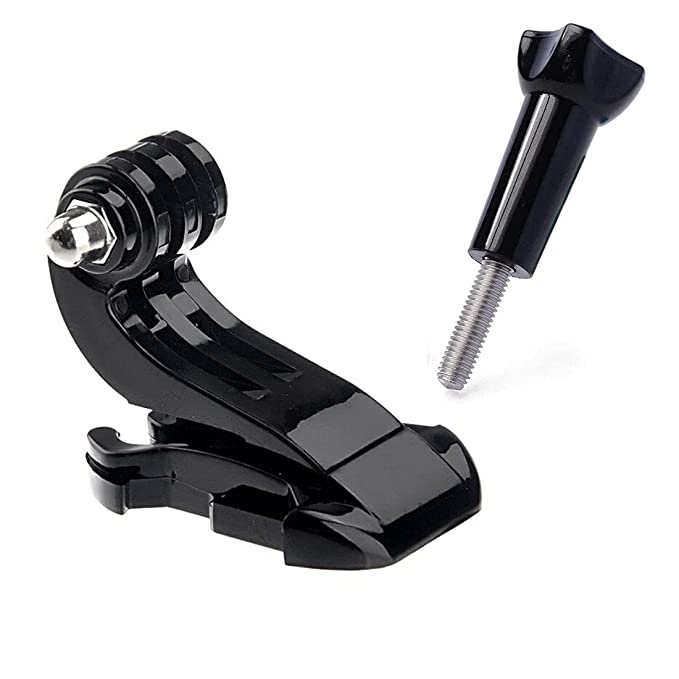 SIDRUM J Hook Buckle Mount for Gopro, Helmet Mount Base Compatible with All GoPro Max/GoPro Hero 10 9 8 7 6 5 4 3+ 3 HD and Other Action Cameras(JHook+Screw)