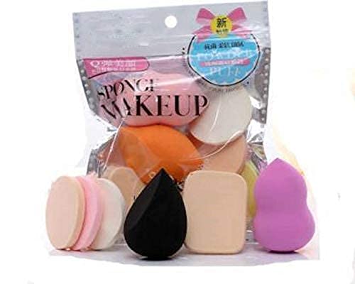 MOOLYAVAAN PRODUCTS (ASSORTED) 6 pieces Set Women's Round Soft Makeup Beauty Eye Face Foundation Blender Facial Smooth Powder Puff Cosmetics Blush Applicators Sponges Use for Dry and Wet (Pack of 1)