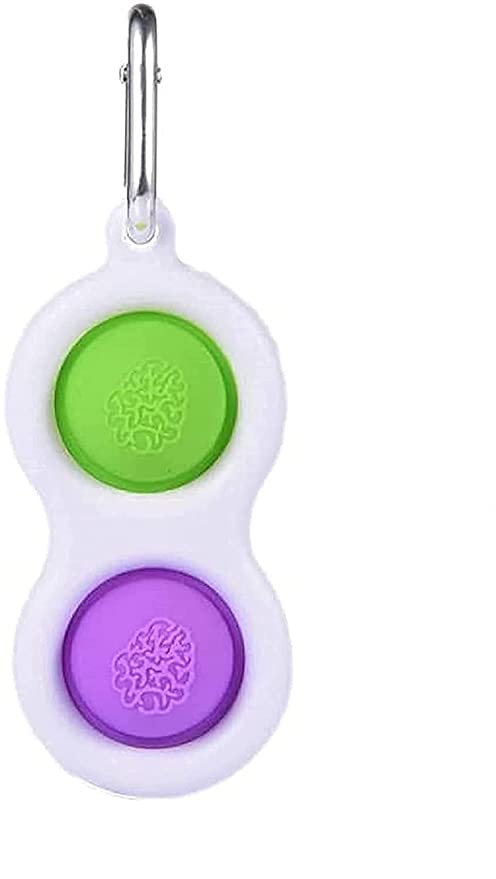 Babique Dimple Mini Keychain Pop its Fidget Toys Silicone Stress Relief Rainbow Toys Gifts for Girls Boys Kids Adults