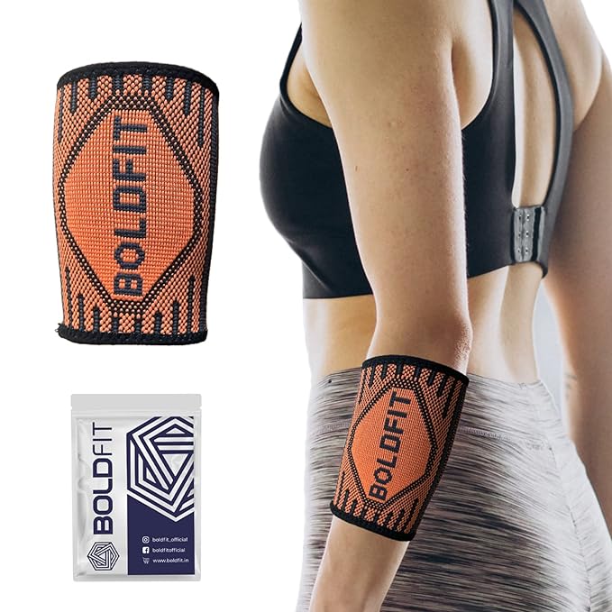 Boldfit Wrist Sleeves for Men & Women, Wrist Band/Wrap for Gym. Wrist Wrap/Straps Gym Accessories for Men & Women Hand Grip & Wrist Support. While Workout - Orange - Small-1Pcs