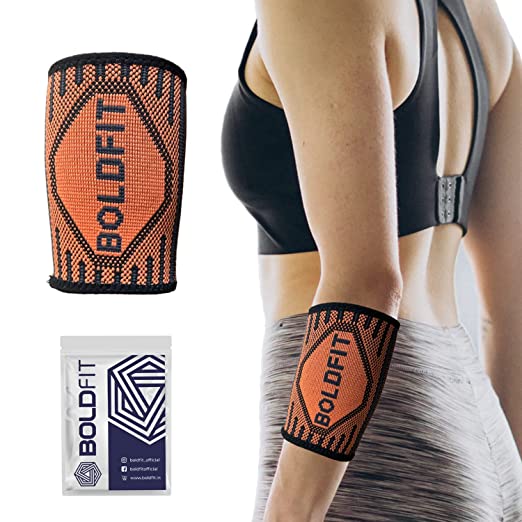 Boldfit Wrist Sleeves for Men & Women, Wrist Band/Wrap for Gym. Wrist Wrap/Straps Gym Accessories for Men & Women Hand Grip & Wrist Support. While Workout - Orange - Medium-1Pcs