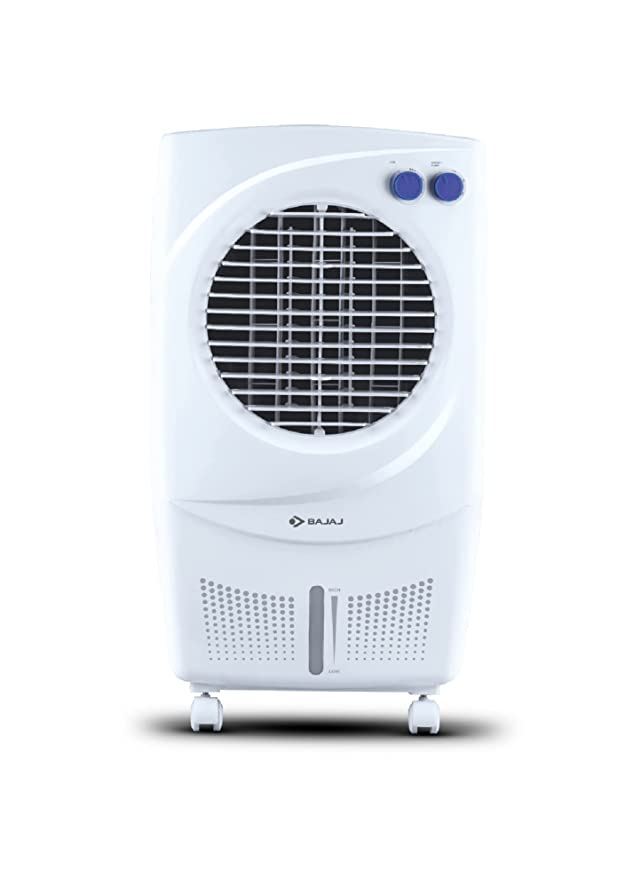 Bajaj PMH 36/ PX 97 Torque New 36L Personal Air Cooler for home with DuraMarine Pump (2-Yr Warranty by Bajaj), TurboFan Technology, Powerful Air Throw & 3-Speed Control, Portable AC, White cooler for room