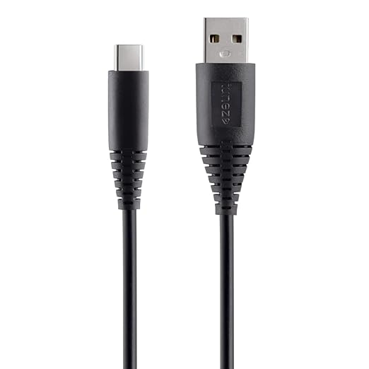 tunez C20 USB Type C to USB A 2.0 Male Cable with 1 Meter Long and 3 A compatible with all Type C devices (Black)