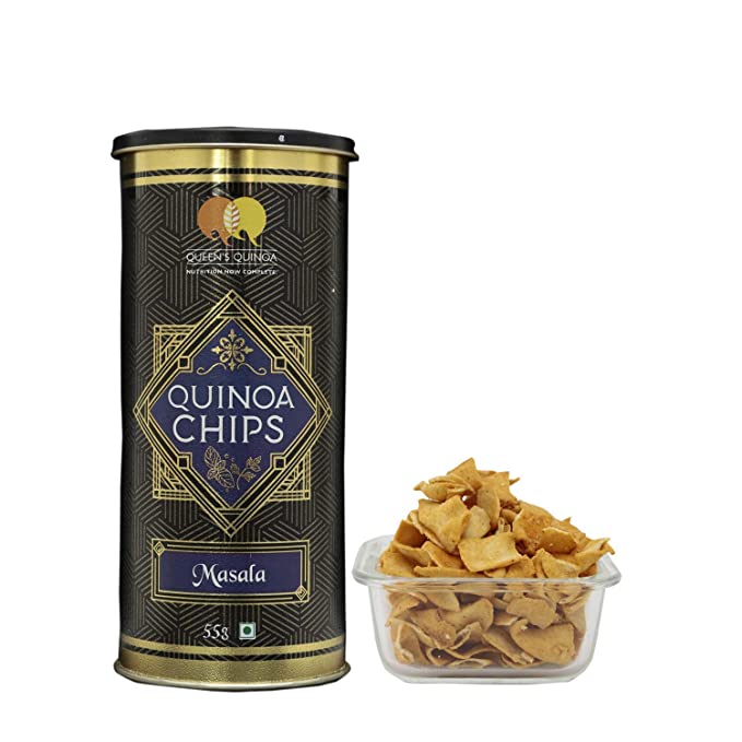 Queens Quinoa People's Favourite Tasty Masala Flavoured Quinoa Healthy Chips (Pack of 1, 55gm)