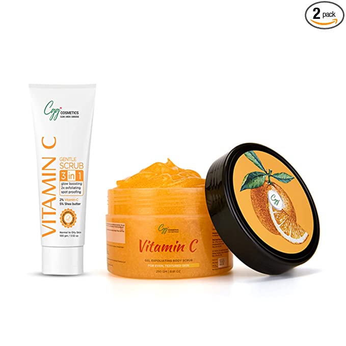 CGG Cosmetics Vitamin C Gel Exfoliating Body Scrub & Gentle Scrub (Combo Packs) (3654120)