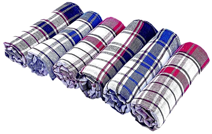 Akin Super Highly Absorbent 100% Cotton Multipurpose Kitchen Napkin | Cleaning Cloth | Duster and Chapatis Napkins | Length 18 Inch Width 18 Inch | (Pack of 6)