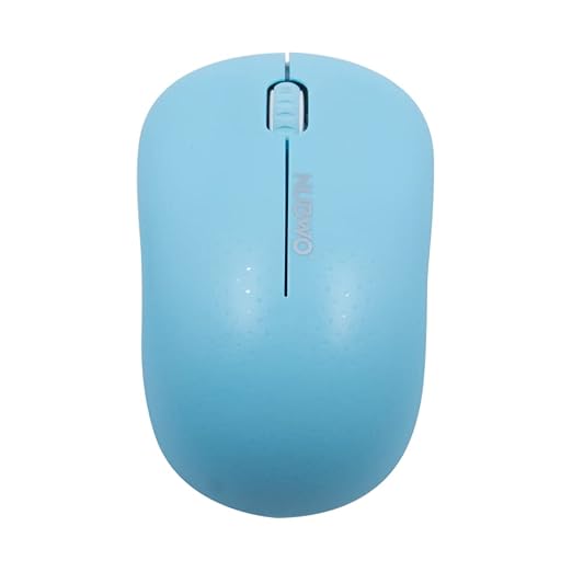 NUBWO NMB-012 Silent Wireless Mouse, 2.4 GHz with USB Mini Receiver, 1200 DPI Optical Tracking, 18-Month Battery Life, Ambidextrous PC/Mac/Laptop - Blue