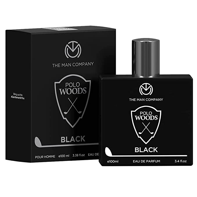 [Apply Coupon] - The Man Company Polo Black Perfume for Men  -  100 ml | Premium Long Lasting Fragrance Spray | Eau De Parfum | Citrusy, Earthy & Spicy | Date Night Body Spray