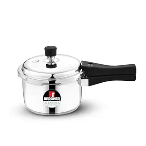 Bergner Sorrento Stainless Steel 3 Litres Outer Lid Pressure Cooker, Pressure Cooker with Heavy Bottom, Easy Open and Close Lid, Healthy Cooking, Easy to Clean - Induction Bottom and Gas Stove Ready