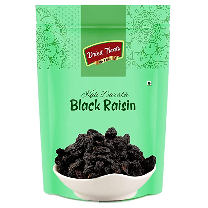 Dried Treats Premium Raisins (Black Raisins/ Kali Darakh, 250g)
