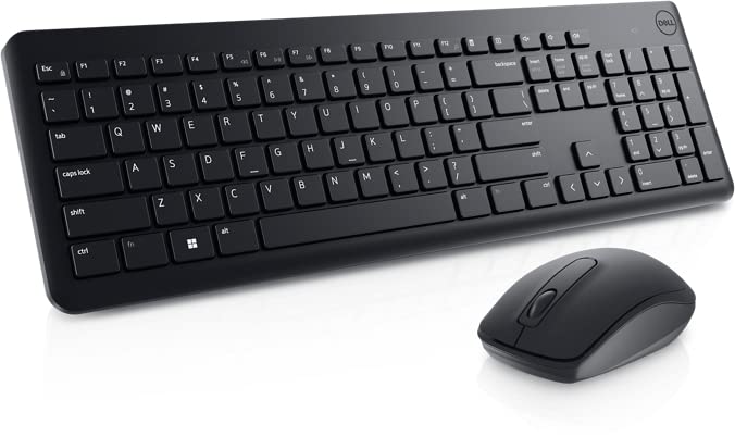 Dell KM3322W Wireless USB Keyboard and Mouse Combo, Anti-Fade & Spill-Resistant Keys, up to 36 Month Battery Life, 3Y Advance Exchange Warranty - Black