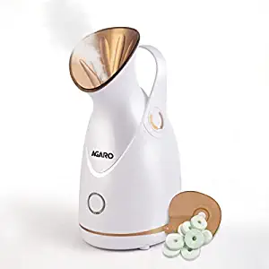 AGARO Facial Steamer With Nano Ionic HotSteaming Technology, Hot Mist Moisturizing, Opening Skin Pores,100 Ml Water Tank, Home Sauna Spa For Adult, Kids (FS2117,Rose Gold)