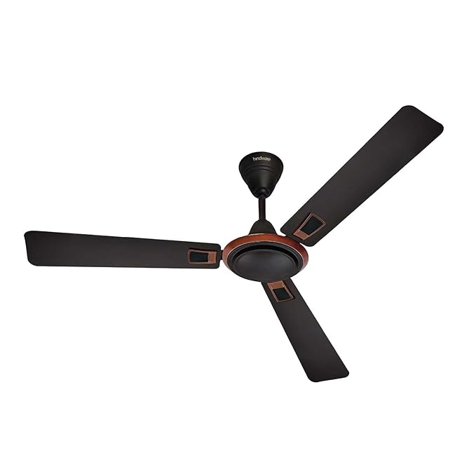 Hindware Snowcrest Admiro 1200mm Designer 3 Blade Ceiling Fan with Metallic Finish & Dust Resistant Aerodynamic Blades For Even Air Distribution (Dark Coffee) HCFAD48EMDC70AL1