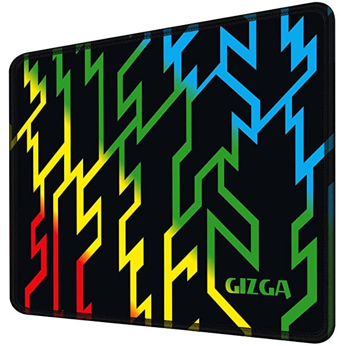 GIZGA essentials Rubber Extended Gaming Mouse Pad for Laptops, Laptop Desk Mat, Computer Mouse Pad with Smooth Mouse Control, Mercerized Surface, Anti-fray Edges, Anti-Slip Rubber Base- 29 * 24cm