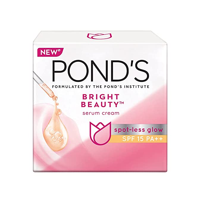 Pond's Bright beauty sport-less glow SPF 15PA++ 35g.