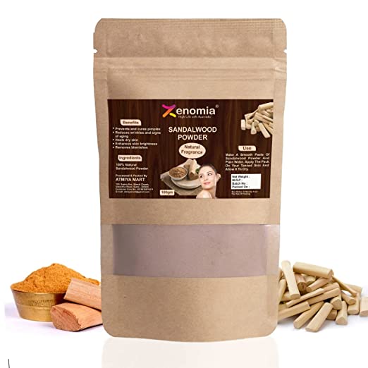 Zenomia Chandan Powder Original for Face Pack, Skin, Pooja,Puja,Tilak, Wedding, Pure Sandalwood Powder Chandanam, Sandlewoodv 100gm