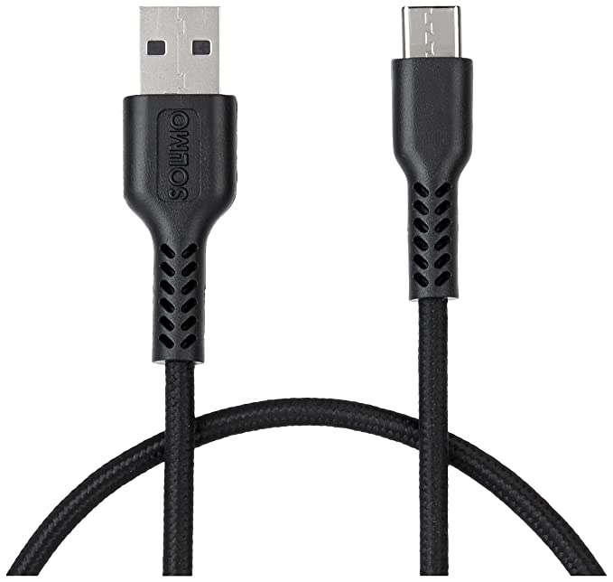 Amazon Brand - Solimo Unbreakable 3A Fast Charging Tough Braided Type C USB Data Cable  -  1.5 Meter